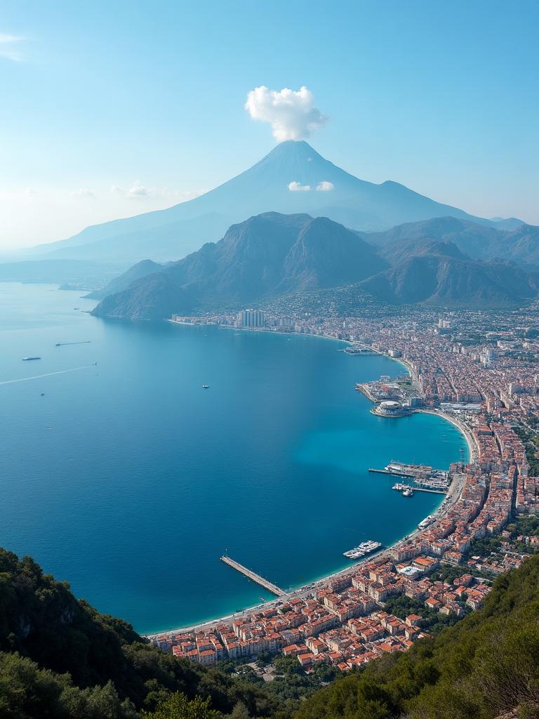 Vue aérienne de Naples